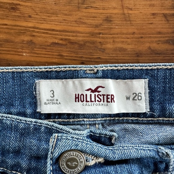 Hollister Women's Distressed Blue Jean Shorts - Picture 3 of 3